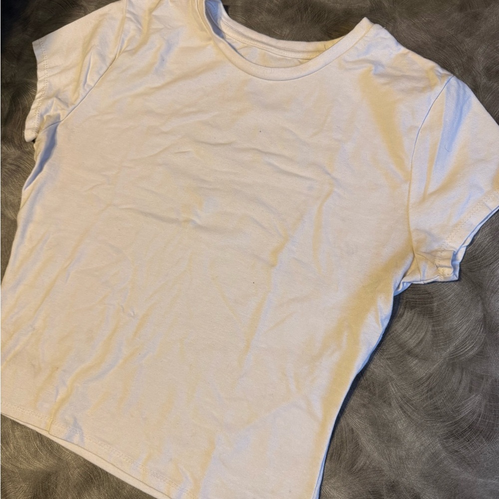 Elegant Cream Short Sleeve Women's Tee
